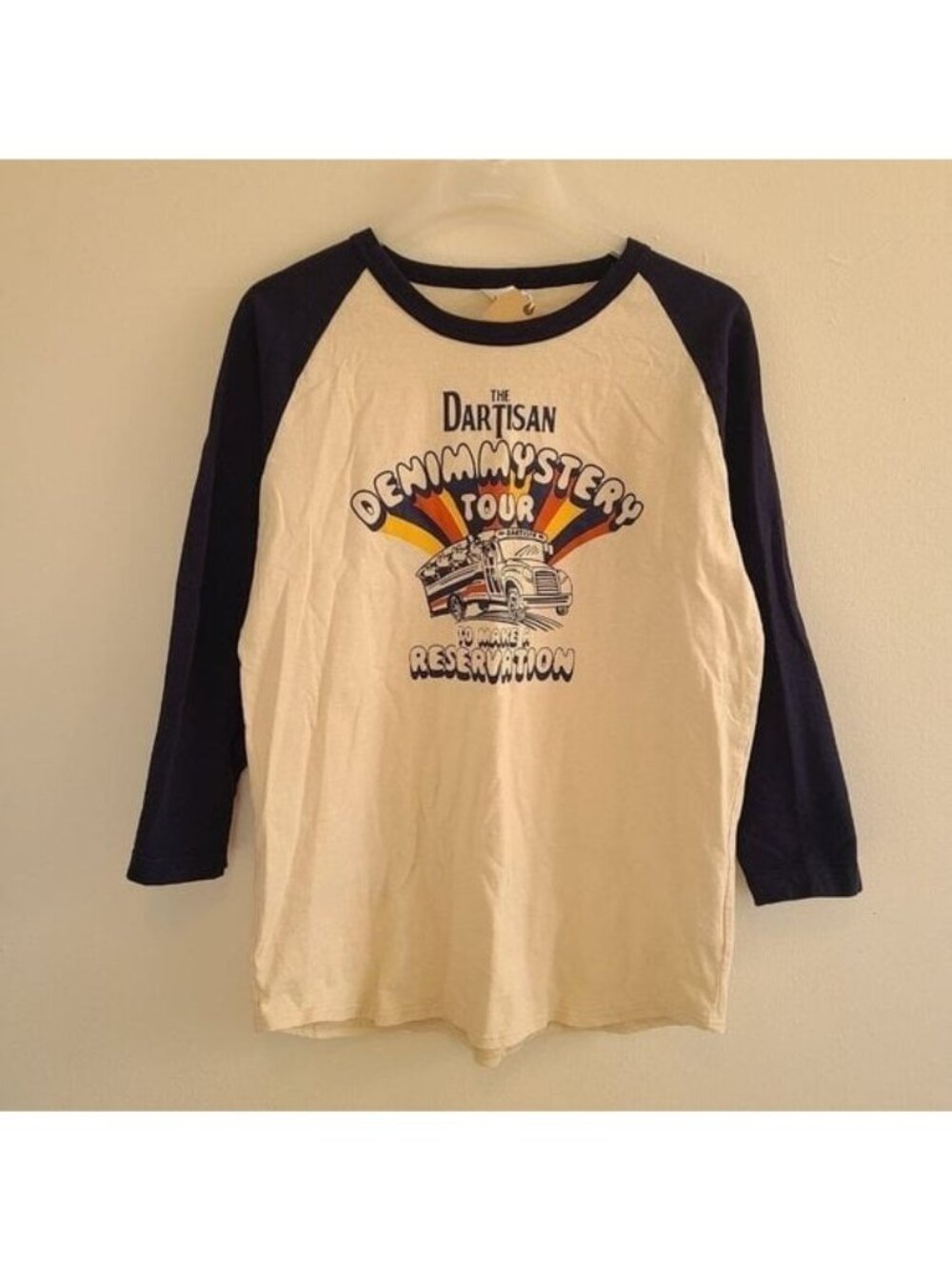 NWT Studio d'Artisan Men’s 9981A Raglan Tee White Blue